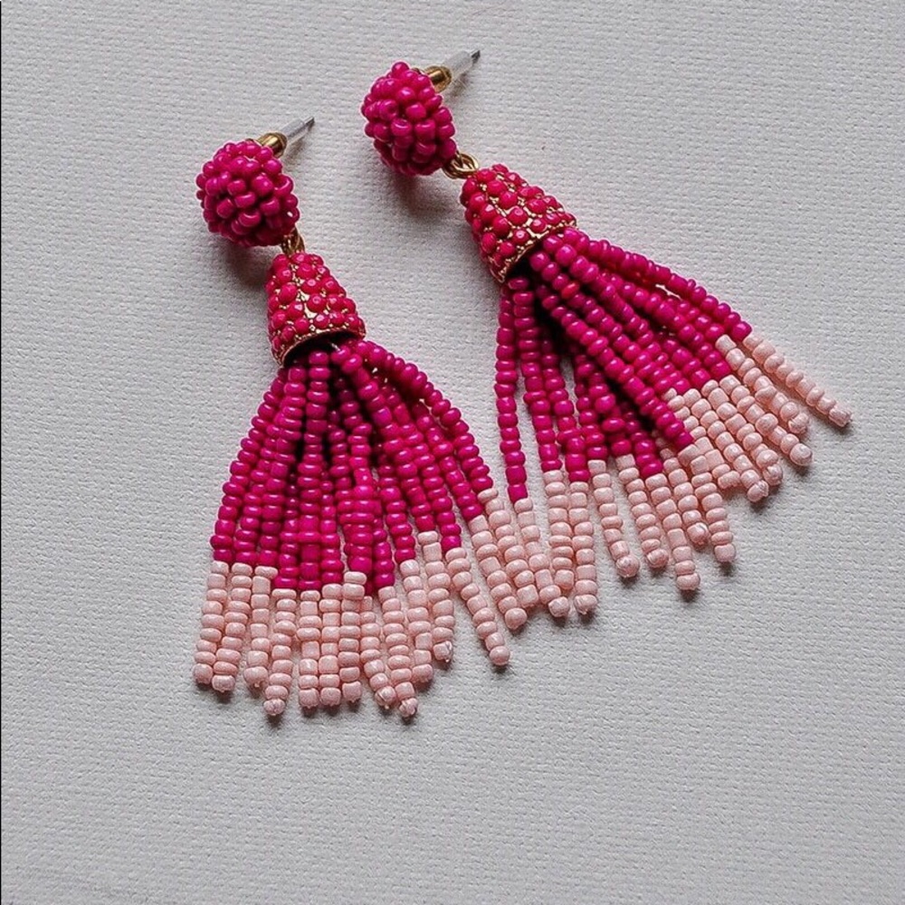 Bead Tassel - Magenta and Pink